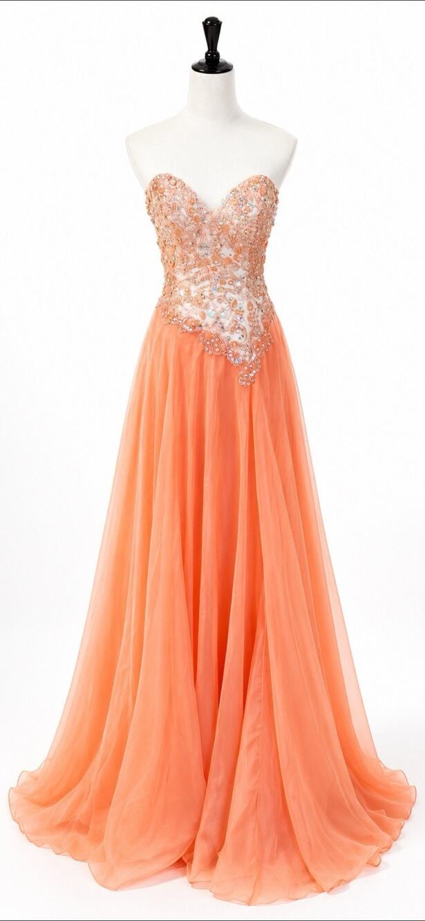 Mac Duggal Strapless Beaded Coral Evening Gown NWT Size 4 – Prom Pageant Formal